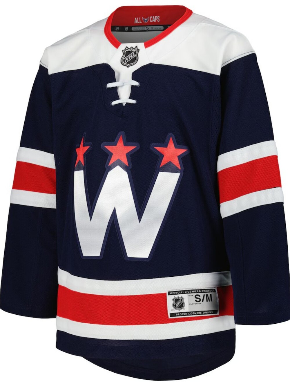 Washington Capitals Unsigned WCA Third W Jersey - 54